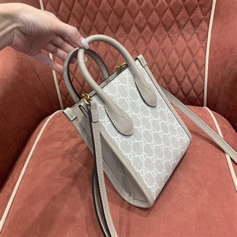 Mini tote bag with Interlocking G in GG Supreme 